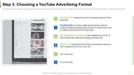 Social Platform As Profession Step 3 Choosing A Youtube Advertising Format Ppt Ideas Slide Portrait PDF Social Platform As Profession Step 3 Choosing A Youtube Advertising Format Ppt Ideas Slide Portrait PDF
