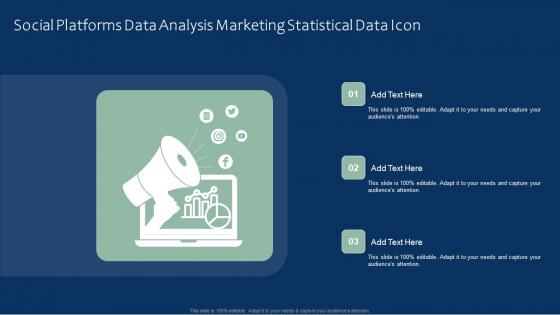 Social Platforms Data Analysis Marketing Statistical Data Icon Ideas PDF