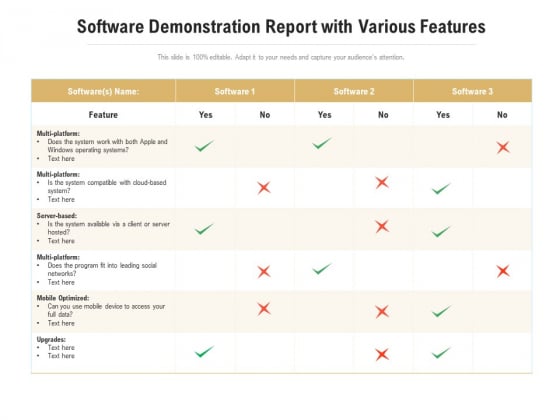 Software Demonstration Report With Various Features Ppt Layouts Tips PDF Software Demonstration Report With Various Features Ppt Layouts Tips PDF