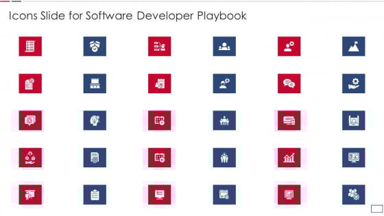 Software Developer Playbook Icons Slide For Software Developer Playbook Portrait PDF Software Developer Playbook Icons Slide For Software Developer Playbook Portrait PDF