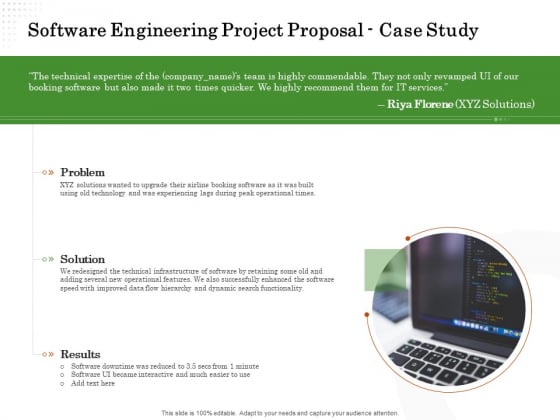 Software Engineering Project Proposal Case Study Ppt Gallery Master Slide PDF Software Engineering Project Proposal Case Study Ppt Gallery Master Slide PDF
