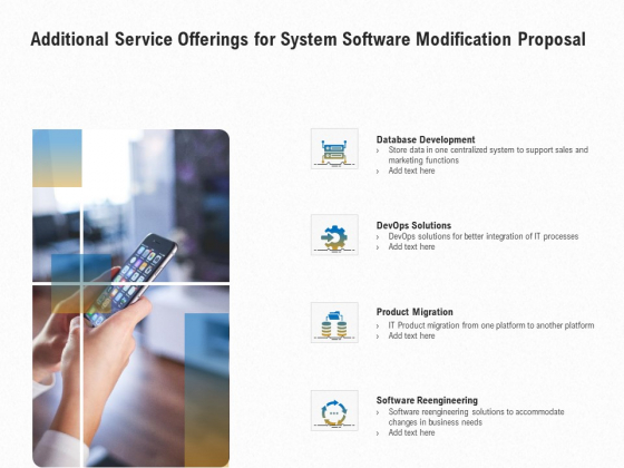 Software Maintenance Additional Service Offerings For System Software Modification Proposal Microsoft PDF Software Maintenance Additional Service Offerings For System Software Modification Proposal Microsoft PDF
