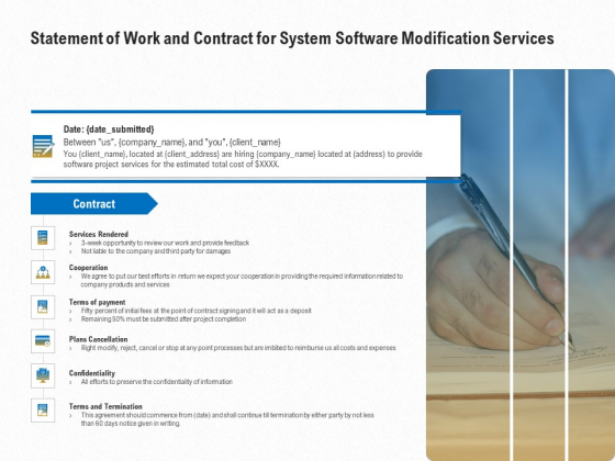 Software Maintenance Statement Of Work And Contract For System Software Modification Services Designs PDF Software Maintenance Statement Of Work And Contract For System Software Modification Services Designs PDF