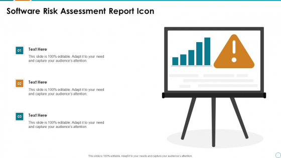 Software Risk Assessment Report Icon Ppt PowerPoint Presentation File Outfit PDF