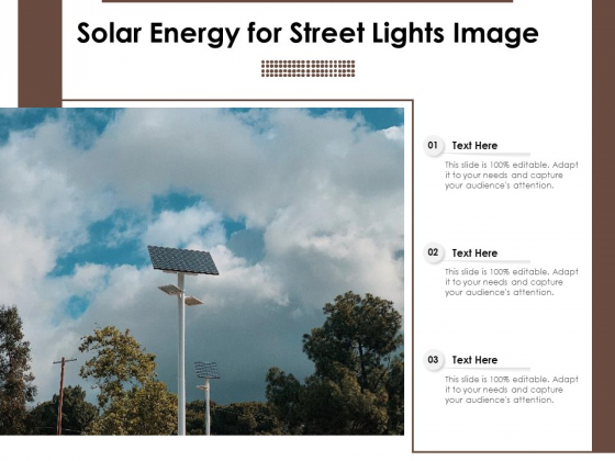 Solar Energy For Street Lights Image Ppt PowerPoint Presentation File Mockup PDF