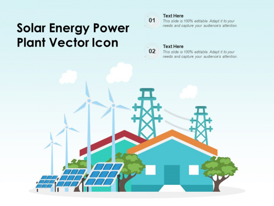 Solar Energy Power Plant Vector Icon Ppt PowerPoint Presentation Gallery Clipart PDF