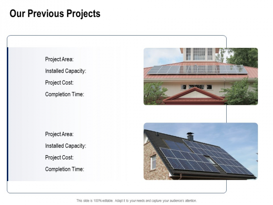 Solar Panel Maintenance Our Previous Projects Ppt Slides Graphic Images PDF