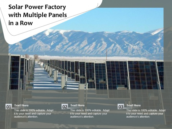 Solar Power Factory With Multiple Panels In A Row Ppt PowerPoint Presentation File Show PDF