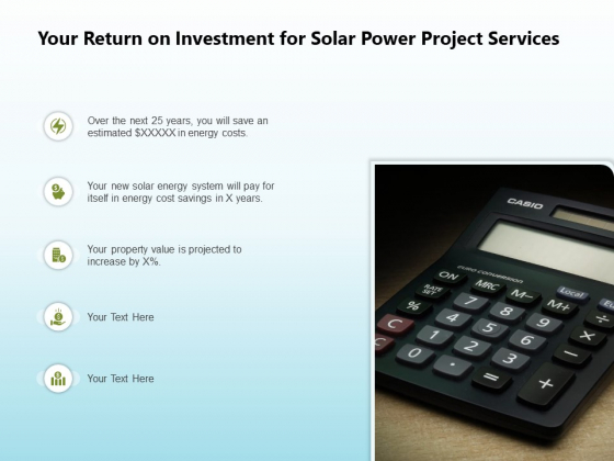 Solar Power Plant Technical Your Return On Investment For Solar Power Project Services Formats PDF Solar Power Plant Technical Your Return On Investment For Solar Power Project Services Formats PDF