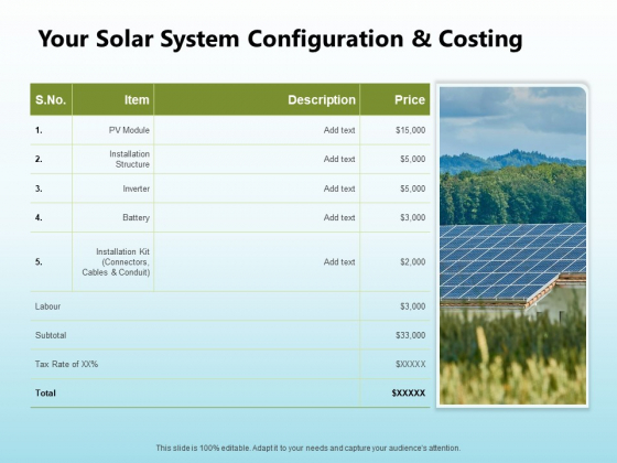 Solar Power Plant Technical Your Solar System Configuration And Costing Brochure PDF Solar Power Plant Technical Your Solar System Configuration And Costing Brochure PDF