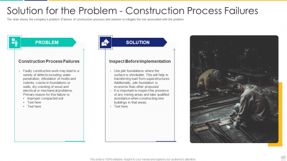 Solution For The Problem Construction Process Failures Brochure PDF