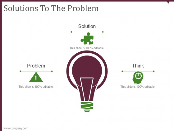 Solutions To The Problem Ppt PowerPoint Presentation Infographics ...
