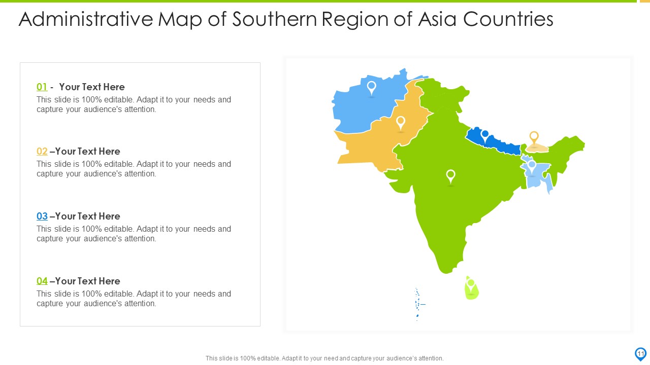Southern Region Of Asia Political Map Ppt PowerPoint Presentation Complete Deck With Slides interactive colorful