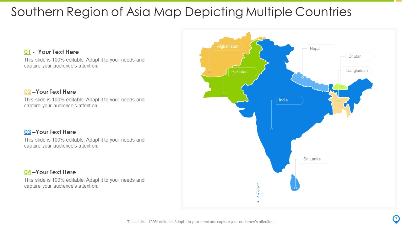 Southern Region Of Asia Political Map Ppt PowerPoint Presentation Complete Deck With Slides researched colorful