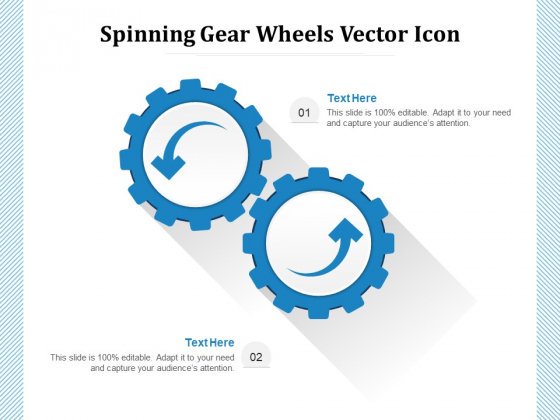 Spinning Gear Wheels Vector Icon Ppt PowerPoint Presentation Outline Icon PDF