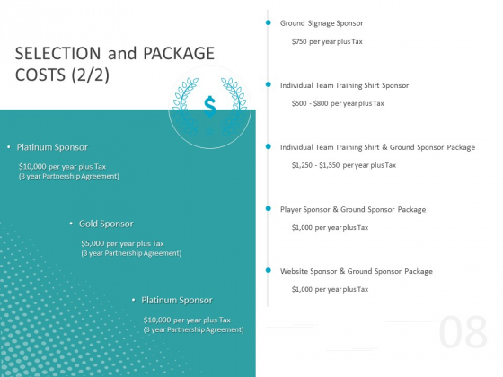 Sponsor Brands In Sports Selection And Package Costs Gold Ppt Professional Slideshow PDF Sponsor Brands In Sports Selection And Package Costs Gold Ppt Professional Slideshow PDF