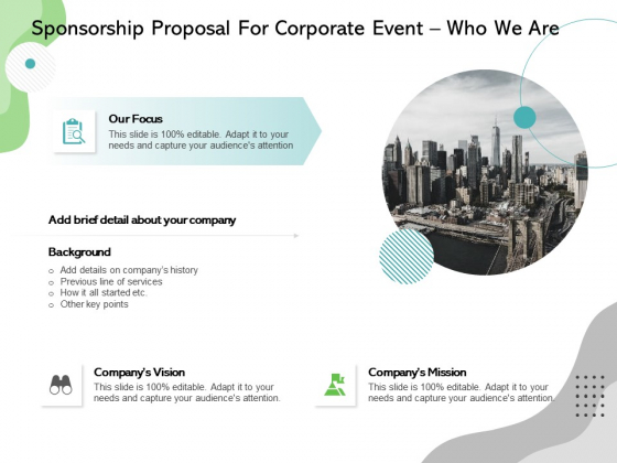 Sponsorship Proposal For Corporate Event Who We Are Ppt Ideas Maker PDF Sponsorship Proposal For Corporate Event Who We Are Ppt Ideas Maker PDF