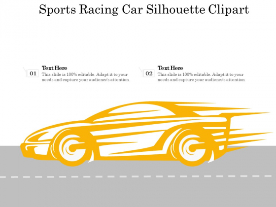 Sports Racing Car Silhouette Clipart Ppt PowerPoint Presentation Gallery Icon PDF