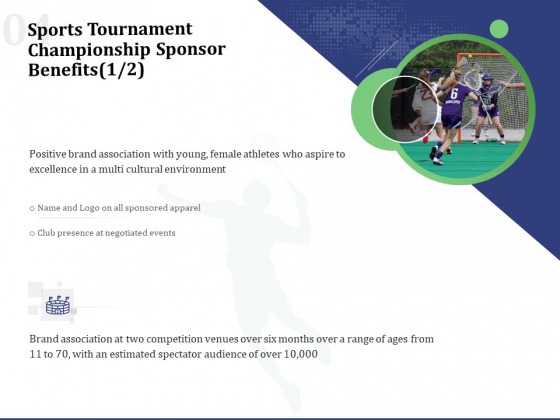 Sports Tournament Championship Sponsor Benefits Ppt Pictures Outfit PDF
