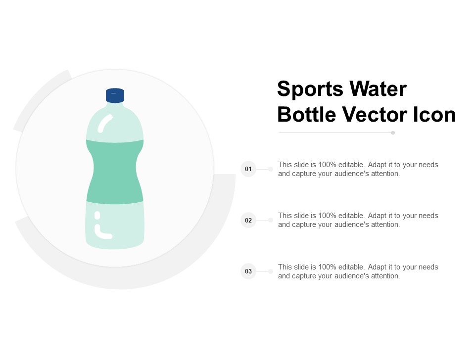 Sports Water Bottle Vector Icon Ppt Powerpoint Presentation Styles Mockup