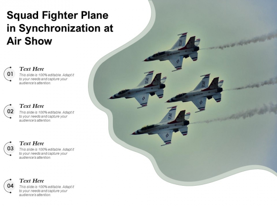 Squad Fighter Plane In Synchronization At Air Show Ppt PowerPoint Presentation File Images PDF