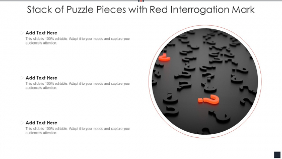 Stack Of Puzzle Pieces With Red Interrogation Mark Slides PDF