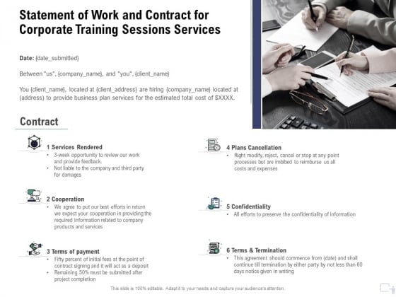 Staff Engagement Training And Development Proposal Statement Of Work And Contract For Corporate Training Sessions Services Information PDF Staff Engagement Training And Development Proposal Statement Of Work And Contract For Corporate Training Sessions Services Information PDF