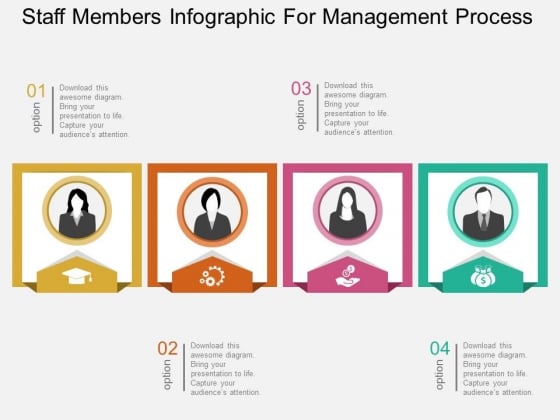 Staff Members Infographic For Management Process Powerpoint Template Staff Members Infographic For Management Process Powerpoint Template