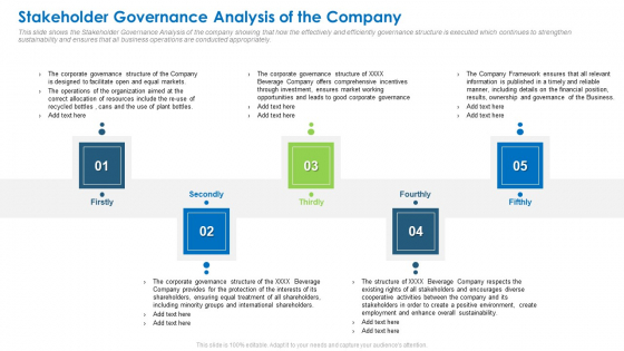 Stakeholder Governance Analysis Of The Company Infographics PDF Stakeholder Governance Analysis Of The Company Infographics PDF
