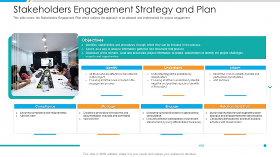 Stakeholders Engagement Strategy And Plan Infographics PDF