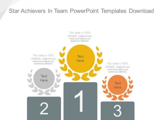 Star Achievers In Team Powerpoint Templates Download