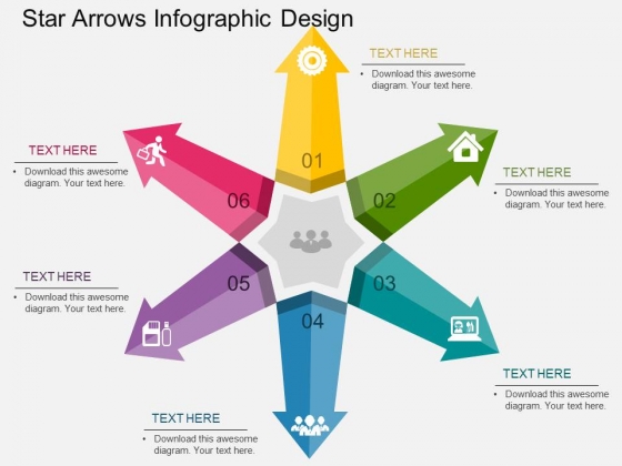 Star Arrows Infographic Design Powerpoint Templates Star Arrows Infographic Design Powerpoint Templates