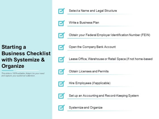 Starting A Business Checklist With Systemize And Organize Ppt PowerPoint Presentation Professional Graphics Download Starting A Business Checklist With Systemize And Organize Ppt PowerPoint Presentation Professional Graphics Download