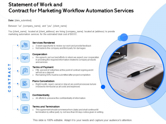 Statement Of Work And Contract For Marketing Workflow Automation Services Ppt Infographic Template Pictures PDF Statement Of Work And Contract For Marketing Workflow Automation Services Ppt Infographic Template Pictures PDF