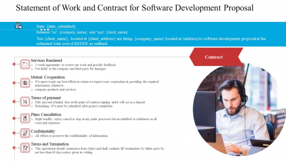 Statement Of Work And Contract For Software Development Proposal Ppt Infographic Template Graphic Images PDF Statement Of Work And Contract For Software Development Proposal Ppt Infographic Template Graphic Images PDF