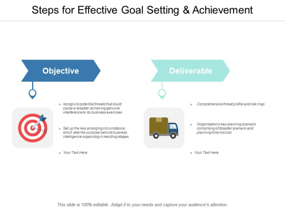 Steps For Effective Goal Setting And Achievement Ppt Powerpoint Presentation Gallery Summary