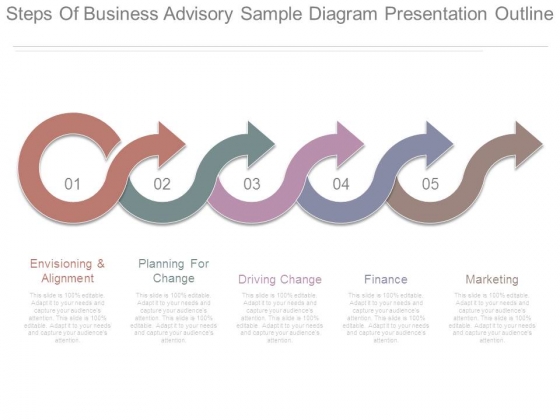 Steps Of Business Advisory Sample Diagram Presentation Outline