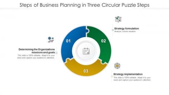 Steps Of Business Planning In Three Circular Puzzle Steps Sample PDF Steps Of Business Planning In Three Circular Puzzle Steps Sample PDF