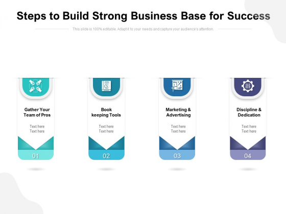 Steps To Build Strong Business Base For Success Ppt PowerPoint Presentation Gallery Format Ideas PDF Steps To Build Strong Business Base For Success Ppt PowerPoint Presentation Gallery Format Ideas PDF