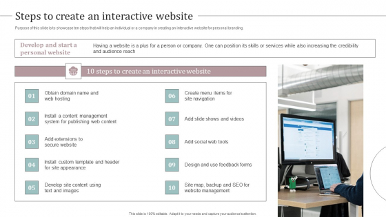 Steps To Create An Interactive Website Ultimate Guide To Develop Personal Branding Strategy Introduction PDF Steps To Create An Interactive Website Ultimate Guide To Develop Personal Branding Strategy Introduction PDF