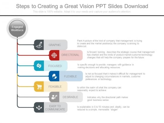 Steps To Creating A Great Vision Ppt Slides Download Steps To Creating A Great Vision Ppt Slides Download