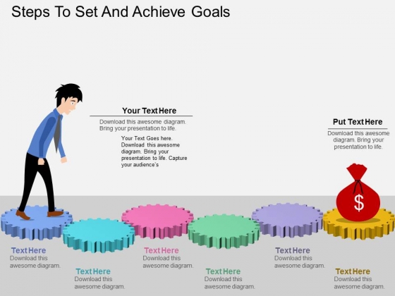 Steps To Set And Achieve Goals Powerpoint Templates
