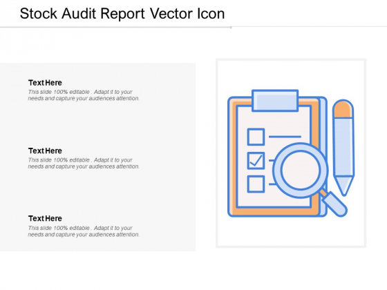 Stock Audit Report Vector Icon Ppt Powerpoint Presentation Styles Example Introduction