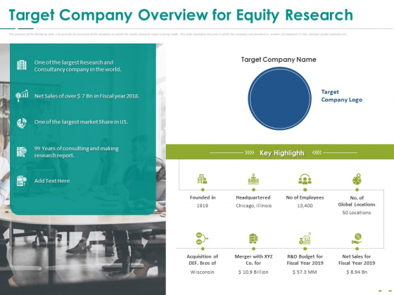 Stock Market Research Report Target Company Overview For Equity Research Ppt PowerPoint Presentation Show Graphics PDF Stock Market Research Report Target Company Overview For Equity Research Ppt PowerPoint Presentation Show Graphics PDF