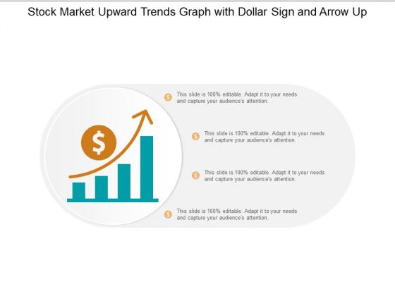 Stock Market Upward Trends Graph With Dollar Sign And Arrow Up Ppt PowerPoint Presentation Professional Graphics Download