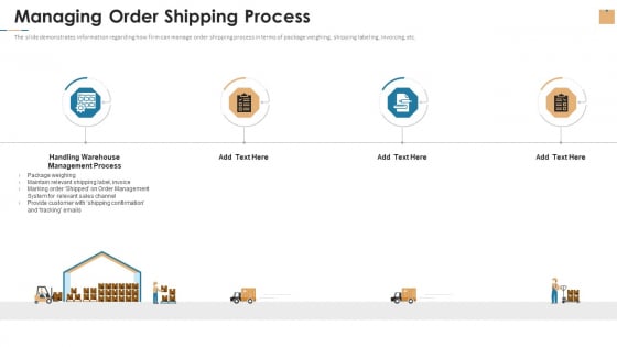 Stock Repository Management For Inventory Control Managing Order Shipping Process Icons PDF