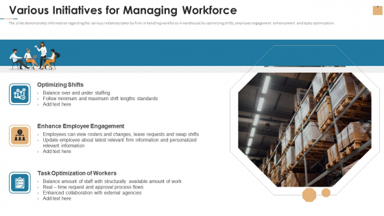 Stock Repository Management For Inventory Control Various Initiatives For Managing Workforce Formats PDF