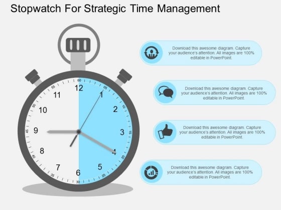 Stopwatch For Strategic Time Management Powerpoint Templates