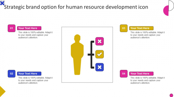 Strategic Brand Option For Human Resource Development Icon Slides PDF