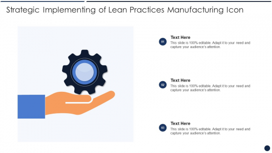 Strategic Implementing Of Lean Practices Manufacturing Icon Summary PDF Strategic Implementing Of Lean Practices Manufacturing Icon Summary PDF